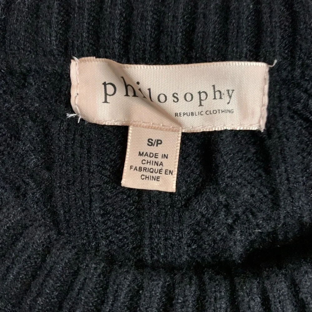 Philosophy Women Black White Stripe Crew‎ Neck Sweater Women Small to Medium